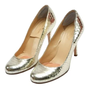 Kate Spade New York hochhackige Pumps gold metallic Schlangenleder geprägt Größe 8 - Bild 1 von 5