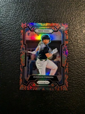 2024 Panini Prizm Snakeskin Everson Pereira #185 RC Case Hit Yankees SSP - Image 1 of 2