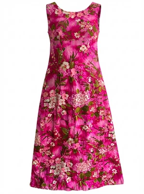 Vintage 60s Ui-Maikai Hawaiian Maxi Dress Size M Rare Barkcloth NOS NEW - Image 1 of 4