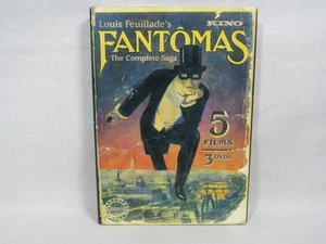 FANTOMAS COMPLETE SAGA 1913-1914 DVD 5 French Films 3 Discs NEW FACTORY SEALED - Picture 1 of 2