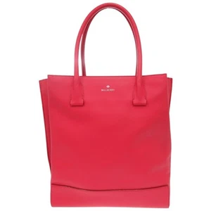 Mulberry Leather Red Tote Bag Handbag with dust bag Auth - Picture 1 of 4