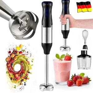 Stabmixer Elektrischer Stabmixer Set 5 in 1 Pürierstab Edelstahl Mixer 5 Gänge - Bild 1 von 18