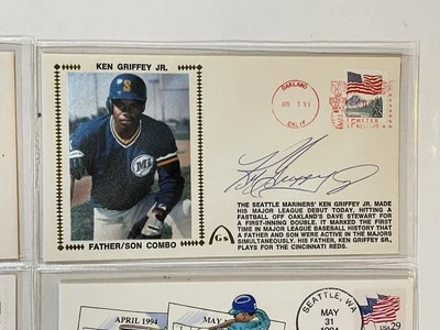 Griffey Jr Auto Cachet 4-Envelopes Limited Post Office Stamped Day Of Event! - Image 1 of 4