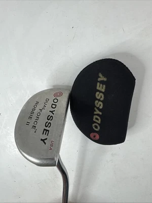 Odyssey Dual Force Rossie II Putter 35" Steel Shaft Original Grip Head Cover RH - Image 1 of 4
