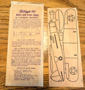 Kellogg's Pep Cereal Model War Plane Series No. 8 Brewster Buccaneer - Picture 1 of 3