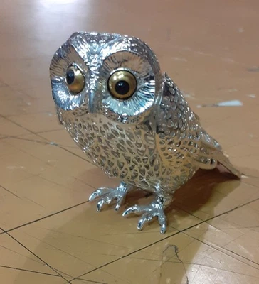 Christofle Civetta Lumier d'argent hibou owl - Immagine 1 di 4
