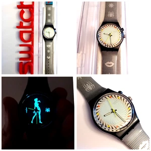 Swatch Gent Agent Nuevo GB906 2000 Reloj De Pulsera Años 90 Cuarzo NOS - Imagen 1 de 11