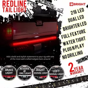 60" LINE OF FIRE LED TAILGATE TAIL LIGHT BAR STRIP TURN SIGNAL BRAKE REVERSE - Picture 1 of 7