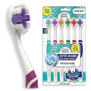 GuruNanda Butter on Gums Toothbrush with Extra Soft Bristles for Sensitive Gums - Picture 1 of 6