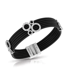 Belle Etoile Equinox Armband schwarz Kautschuk Neu mit Etikett Größe M - Bild 1 von 1