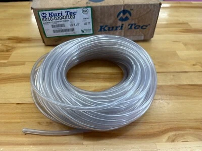 Kuri Tec Klearon 73 Clear PVC Tubing 1/8" x 1/4" x 100ft K010-0204X100 USA - Image 1 of 2
