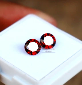 PAR DE PIEDRAS PRECIOSAS SUELTAS CERTIFICADAS CORTE REDONDO ZAFIRO NARANJA NATURAL 2 CT - Imagen 1 de 6