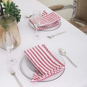 100% Cotton Striped Napkins 20x20in 6/pack - Picture 1 of 11