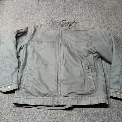 Chaqueta Dri Duck Adulto XL Gris Lona Franela Forrada Cremallera Completa Ropa de Trabajo Informal Foto 1 de 4