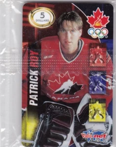 PATRICK ROY VALU-NET 1998 CANADA WINTER OLYMPICS $5.00 CALLING CARD SEALED! - Bild 1 von 2