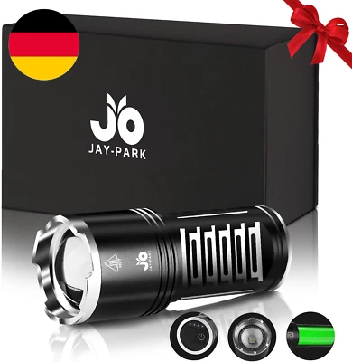 JAY-PARK Taschenlampe LED Aufladbar 500000 Lumen, LED Taschenlampen Extrem Hell,