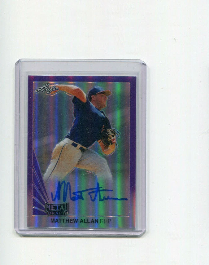 2019 Leaf Metal Draft 1990 Purple Prismatic Autographs Matthew Allan Auto 5/25 - Image 1 of 1