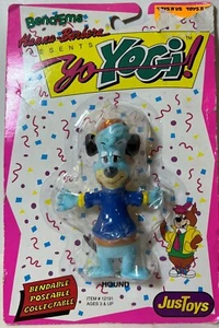 1991 BENDEMS HANNA-BARBERA YO YOGI HUCKLEBERRY HOUND POSEABLE BENDABLE FIGURE - Picture 1 of 2