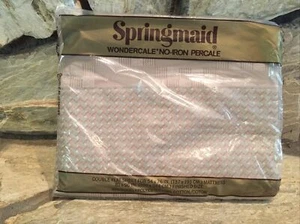 New Springmaid Wondercale Double Flat Sheet 54x76 Cotton “Sloan Square” Vintage - Picture 1 of 5