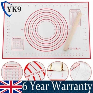60 x 80cm Large Non Stick Silicone Sheet Dough Fondant Rolling Mat Baking Pastry - Picture 1 of 6