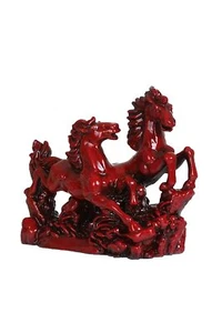 Running Horse Vastu Polystone Statue, Standard, Red US - Picture 1 of 3