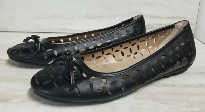 Cloudwalkers GINA Women's Black Cut Out Slip On Ballet Flats Loafers Sz 9.5W - Image 1 of 4