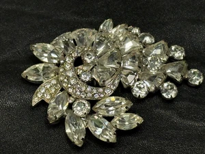 Broche prendedor clip de piel original vintage Eisenberg Ics casi nuevo - Imagen 1 de 6