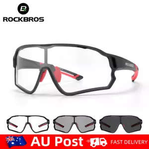 ROCKBROS Cycling Photochromic Sunglasses Outdoor Bicycle Sports Glasses UV400 - Picture 1 of 6
