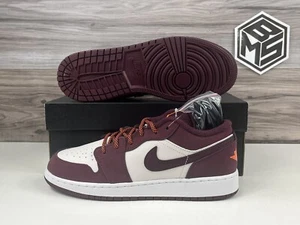 GS Air Jordan 1 Low "Night Maroon" Phantom Orange | Multiple Sizes 553560 068 - Picture 1 of 14