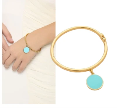 KATE SPADE Something Blue Brazalete con bisagras Pulsera Esmalte Dije Foto 1 de 4