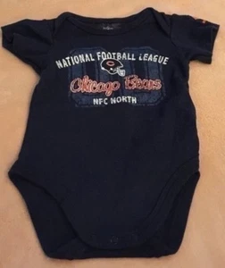 Chicago Bears Football Boys Navy Blue Orange Short Sleeve One Piece 0-3 Months - Bild 1 von 5
