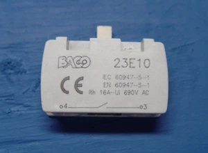 NEW BACO 23-E10 Contact Block 23E10 - normally open button (start) - Picture 1 of 4