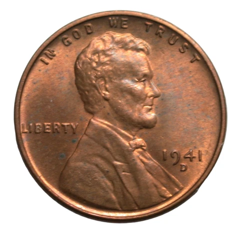 1941-D Lincoln Head Cent BU Cover