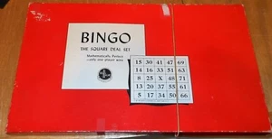 VINTAGE BINGO THE SQUARE DEAL SET BY SELCHOW & RIGHTER - 1936 - VERY GOOD COND - Picture 1 of 5