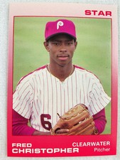 1988 Clearwater Phillies-STAR Minor League Baseball Card-Fred Christopher
