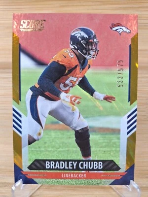 2021 Panini Score #222 Bradley Chubb Lava /575 Denver Broncos NFL  - Image 1 of 2