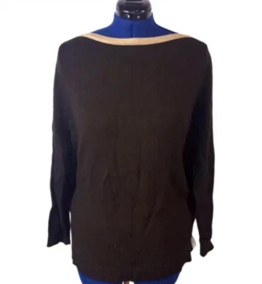 Lauren Ralph Lauren 1X Mujer Talla Grande Marrón Mezcla Lana Imitación Gamuza Suéter Foto 1 de 4