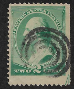 US # 213 (1887) 2c Used - Fine - EFO: Guide line ARROW 1/200 - Picture 1 of 2