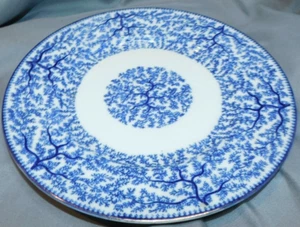 FIBRE TREE OF LIFE WOOL WORTH ENGLAND RARE FLOW BLUE PLATE~EXCELLENT~ 9" PLATE - Picture 1 of 7