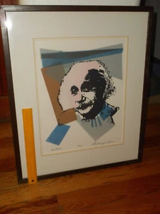 ALBERT EINSTEIN SIEBDRUCK Gemälde original signiert KUPPERMAN #25/25 gerahmt - Bild 1 von 12