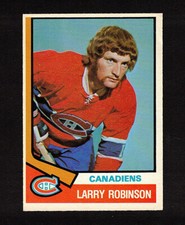 1974-75 LARRY ROBINSON #280 OPC Canadiens HALL OF FAME Star 2nd NHL Hockey Card