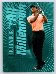 2023 Skybox Metal Universe Champions ALL MILLENIUM AQUA #102 TIGER WOODS PGA - Foto 1 di 2