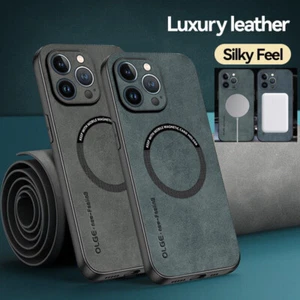 Case For iPhone 17 16 15 14 Pro 13 12 Magsafe ShockProof Leather Magnetic Cover - Picture 1 of 17
