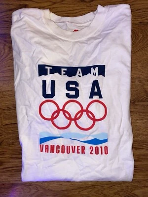 New Hanes Olympics USA Vancouver 2010 Mens Shirt Medium - Image 1 of 2