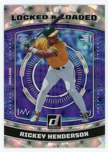2023 Panini Donruss RICKEY HENDERSON Locked and Loaded Holo Silver /349 #LL6