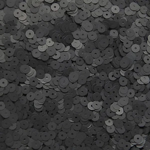 Lentejuelas planas de 5 mm ~ negro mate seda escarcha ~ lentejuelas sueltas hechas en EE. UU. - Imagen 1 de 2