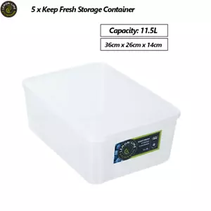 5 x Food Storage Containers Fridge Freezer Dry Food Pantry Organiser Box 11.5L - Picture 1 of 4