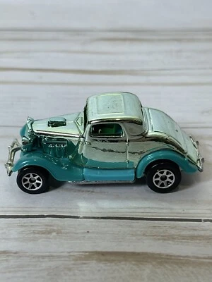 Ford cupé Hot Wheels Hot Rod 34 1979 aguamarina/cromo hecho en Malasia suelto Foto 1 de 4