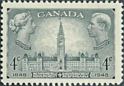 🍁Canada   #277   "Parliament Buildings"   Nice  Mint 1948 Issue       (A) - Image 1 of 2