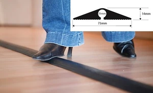 Cable Cover Protector Easyfit Black Rubber Floor Wire Tidy Safety Trunking Ramp - Picture 1 of 3